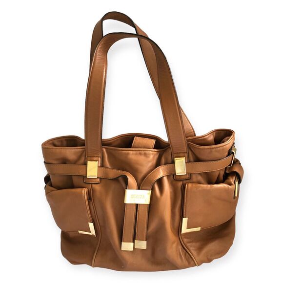 Michael Kors brown super soft leather handbag COA - Picture 1 of 15